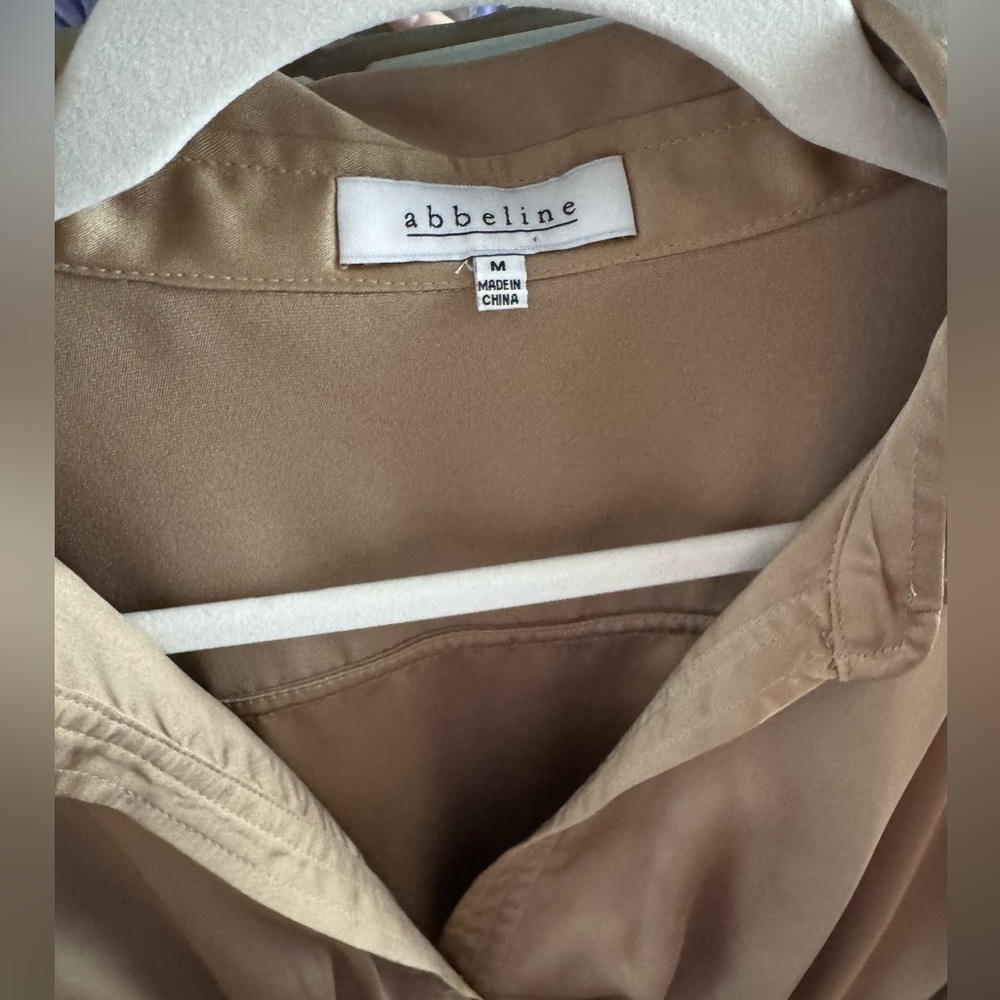 Satin Button Down And Trouser Set - image 3